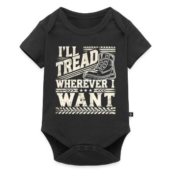 Bold Hiking Boot Tread Design for Adventure Seeker - Baby Premium short-sleeve bodysuit - black - Front