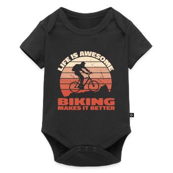 La vie est géniale, le vélo la rend meilleure - Bike Spr - Body à manches courtes Premium Bébé - noir - Devant