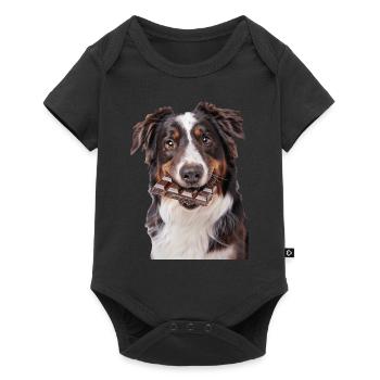 Australian Shepherd - Baby Premium short-sleeve bodysuit - black - Front