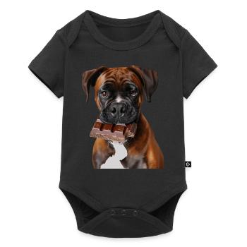 Boxer - Baby Premium short-sleeve bodysuit - black - Front