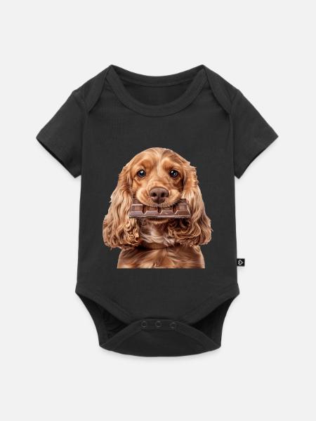 Cocker Spaniel - Baby Premium Kurzarmbody - Schwarz