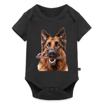 Berger allemand - Body à manches courtes Premium Bébé - noir - Devant