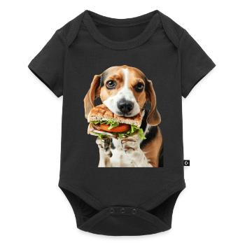 Beagle - Baby Premium short-sleeve bodysuit - black - Front