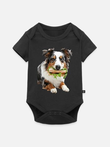 Australischer Schäferhund - Baby Premium Kurzarmbody - Schwarz