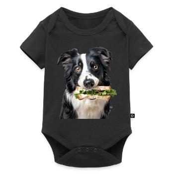 Border Collie - Baby Premium short-sleeve bodysuit - black - Front