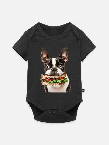 Boston Terrier - Baby Premium Kurzarmbody - Schwarz