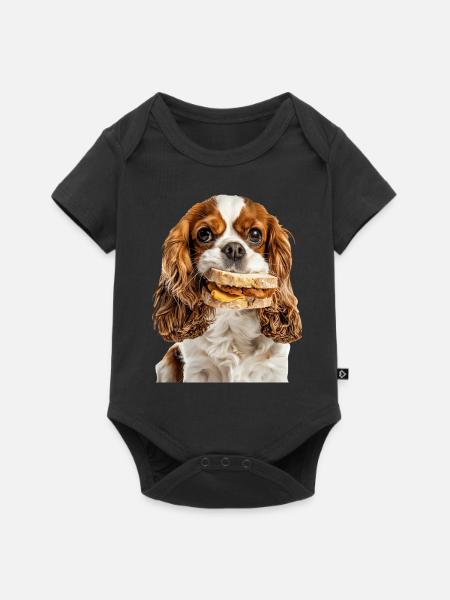 Cavalier King Spaniel - Baby Premium Kurzarmbody - Schwarz
