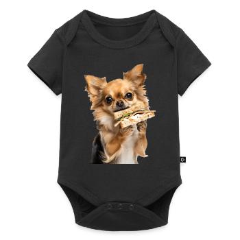 Chihuahua - Baby Premium Kurzarmbody - Schwarz - Vorne