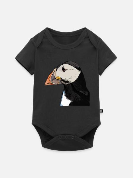 Papageientaucher - Lunde - Puffin - Baby Premium Kurzarmbody - Schwarz