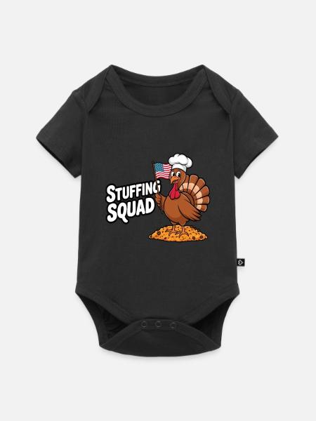 Lustiger Thanksgiving Truthahn - Baby Premium Kurzarmbody - Schwarz