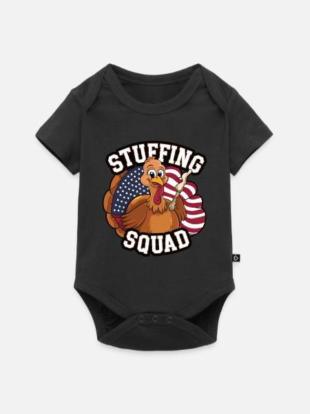 Lustiger Thanksgiving Truthahn - Baby Premium Kurzarmbody - Schwarz