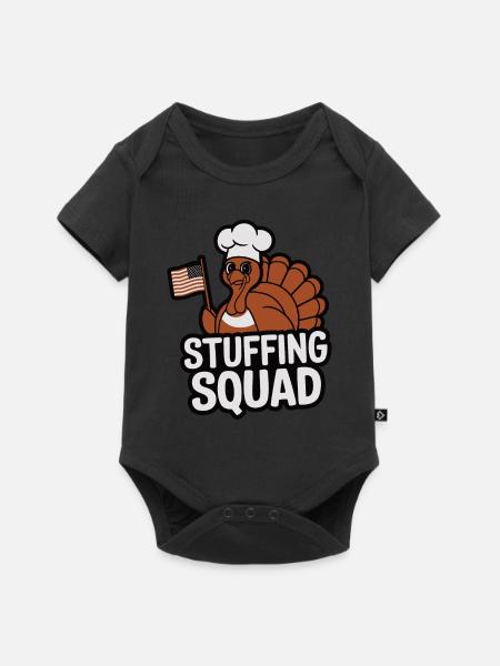 Lustiger Thanksgiving Truthahn - Baby Premium Kurzarmbody - Schwarz