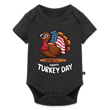 Funny Thanksgiving Turkey - Baby Premium short-sleeve bodysuit - black - Front