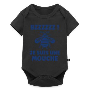 Insecte Citation humour mouche - Body à manches courtes Premium Bébé - noir - Devant