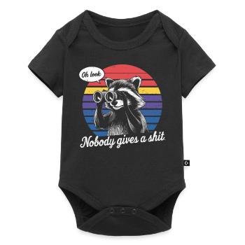 Sarcastic Raccoon - "Oh Look, Nobody Cares" Funny - Baby Premium short-sleeve bodysuit - black - Front