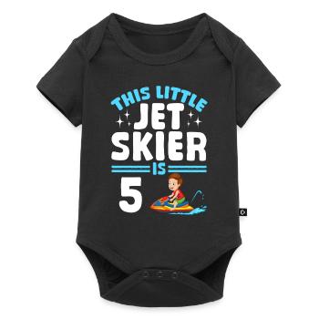 Baby Jetski Rider - This little jet skier is 5 Yea - Baby Premium Kurzarmbody - Schwarz - Vorne