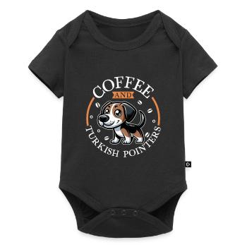 Kaffee und Tarsus çatalburun - Baby Premium Kurzarmbody - Schwarz - Vorne