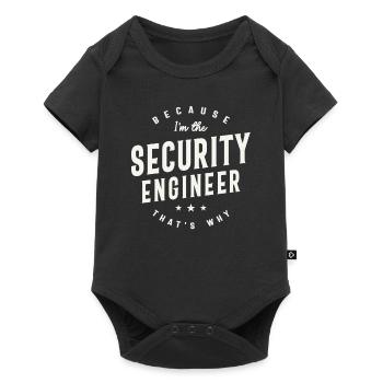 Because I’m the Security Engineer - Baby Premium short-sleeve bodysuit - black - Front