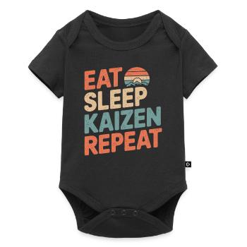 Eat Sleep Kaizen Improvement Repeat - Baby Premium short-sleeve bodysuit - black - Front