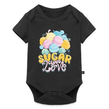 Barbe à papa Sucre Nuage Amour - Body à manches courtes Premium Bébé - noir - Devant