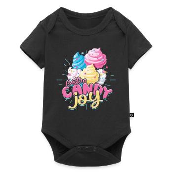 Zuckerwatte Barbe à papa Joy - Body à manches courtes Premium Bébé - noir - Devant