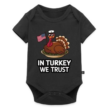 Funny Thanksgiving Turkey - Baby Premium short-sleeve bodysuit - black - Front