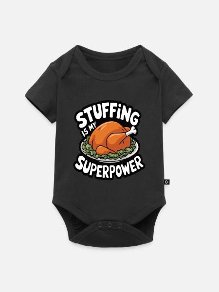 Lustiger Thanksgiving Truthahn - Baby Premium Kurzarmbody - Schwarz