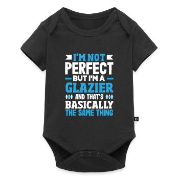 Glaser Geschenk - Baby Premium Kurzarmbody - Schwarz - Vorne