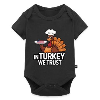 Funny Thanksgiving Turkey - Baby Premium short-sleeve bodysuit - black - Front