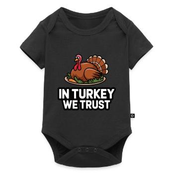 Funny Thanksgiving Turkey - Baby Premium short-sleeve bodysuit - black - Front