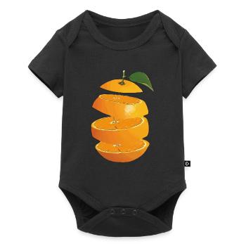Orange Fruit - Baby Premium Kurzarmbody - Schwarz - Vorne