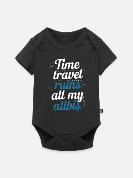 Zeitreise-sci-fi-enthusiast Und Zeitmaschine - Baby Premium Kurzarmbody - Schwarz