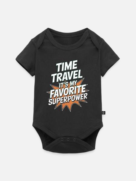 Zeitreise-sci-fi-enthusiast Und Zeitmaschine - Baby Premium Kurzarmbody - Schwarz
