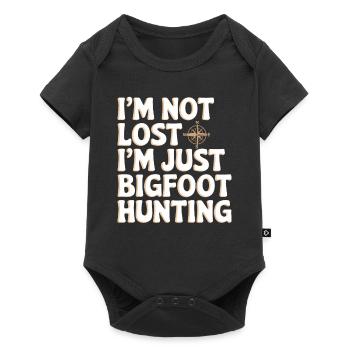 Bigfoot Believer Sasquatch Cryptid Forest Creature - Baby Premium short-sleeve bodysuit - black - Front