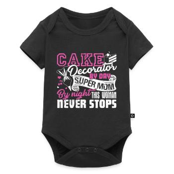 Cake Decorator Cake Decorator Mom - Baby Premium short-sleeve bodysuit - black - Front