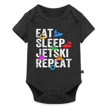 Eat Sleep Jetski Repeat - Amateur de jetski - Body à manches courtes Premium Bébé - noir - Devant