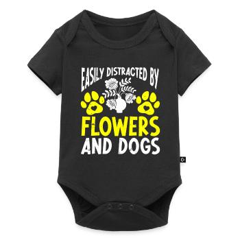 Fleuriste Fleur Florale Fleuristerie - Body à manches courtes Premium Bébé - noir - Devant