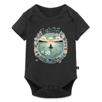 Loslassen und Frieden finden - Baby Premium Kurzarmbody - Schwarz - Vorne