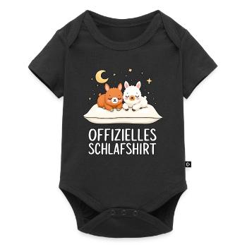Official Sleep Shirt Alpacas Alpaca Pair - Baby Premium short-sleeve bodysuit - black - Front