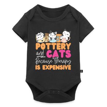 Pottery Ceramics Artist Cat - Baby Premium short-sleeve bodysuit - black - Front