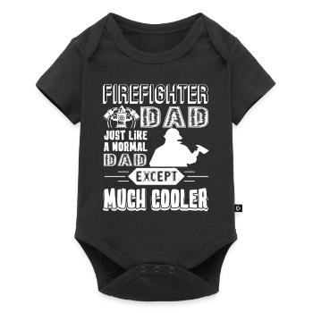 Firefighter Firefighter Dad Cooler - Baby Premium short-sleeve bodysuit - black - Front