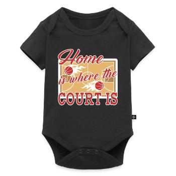 Basketball Home Is Where The Court Is - Baby Premium short-sleeve bodysuit - black - Front