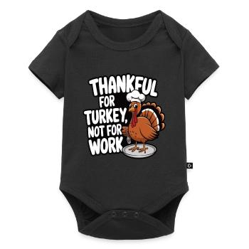 Funny Thanksgiving Turkey - Baby Premium short-sleeve bodysuit - black - Front