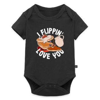 Funny Pancake Lover Gift - Baby Premium short-sleeve bodysuit - black - Front