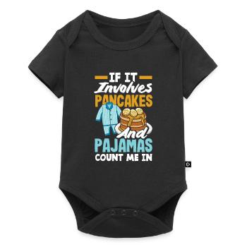 Cadeau drôle d’amateur de crêpes - Body à manches courtes Premium Bébé - noir - Devant