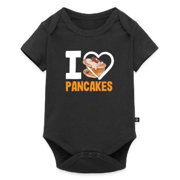 Cadeau drôle d’amateur de crêpes - Body à manches courtes Premium Bébé - noir - Devant