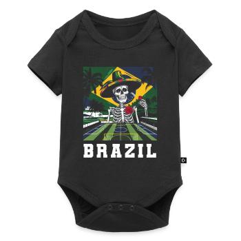 Brésil Brésil Maillot brésilien Rio de Janeiro - Body à manches courtes Premium Bébé - noir - Devant