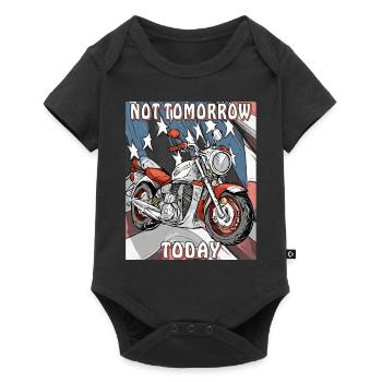 MOTORRAD N’EST PAS DEMAIN AUJOURD’HUI - Body à manches courtes Premium Bébé - noir - Devant