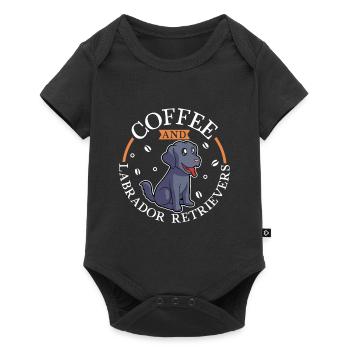 Coffee et Labrador Retriever - Body à manches courtes Premium Bébé - noir - Devant