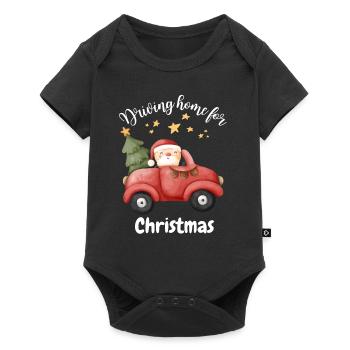 Noël Père Noël Maison familiale Noël - Body à manches courtes Premium Bébé - noir - Devant